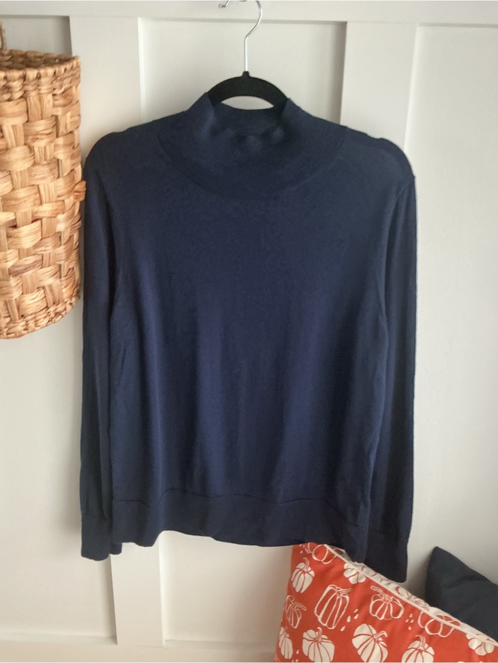 Banana Republic Navy Mock Neck Sweater
